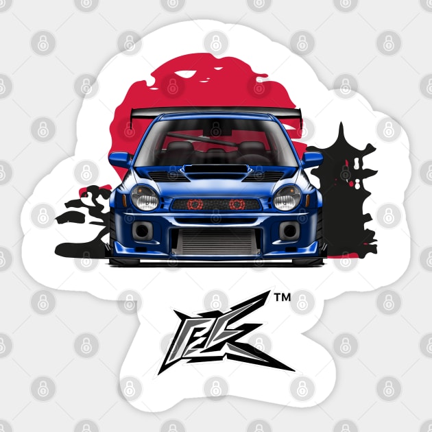 SUBARU IMPREZA WRX GC8 BUGEYE BLUE Sticker by naquash